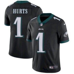 Mens Youths Womens Hurts #1 Philadelphia Eagles Black Jersey